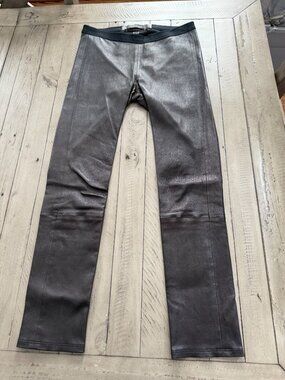 The Perfext Leather Skinny Pants Stretch Black Size XS